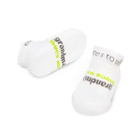 grandma loves me™ white baby socks (3-12 mo)