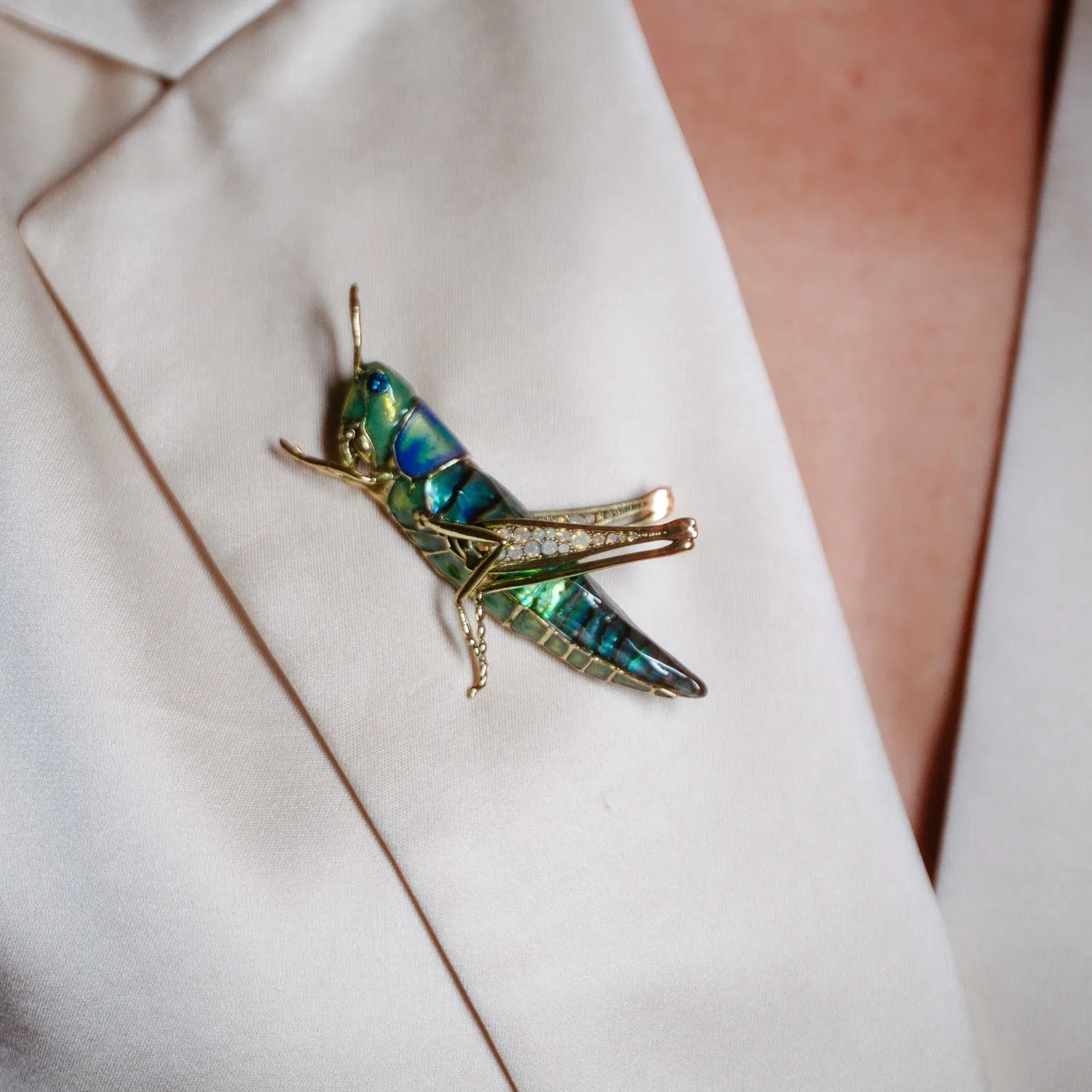 Grasshopper Brooch