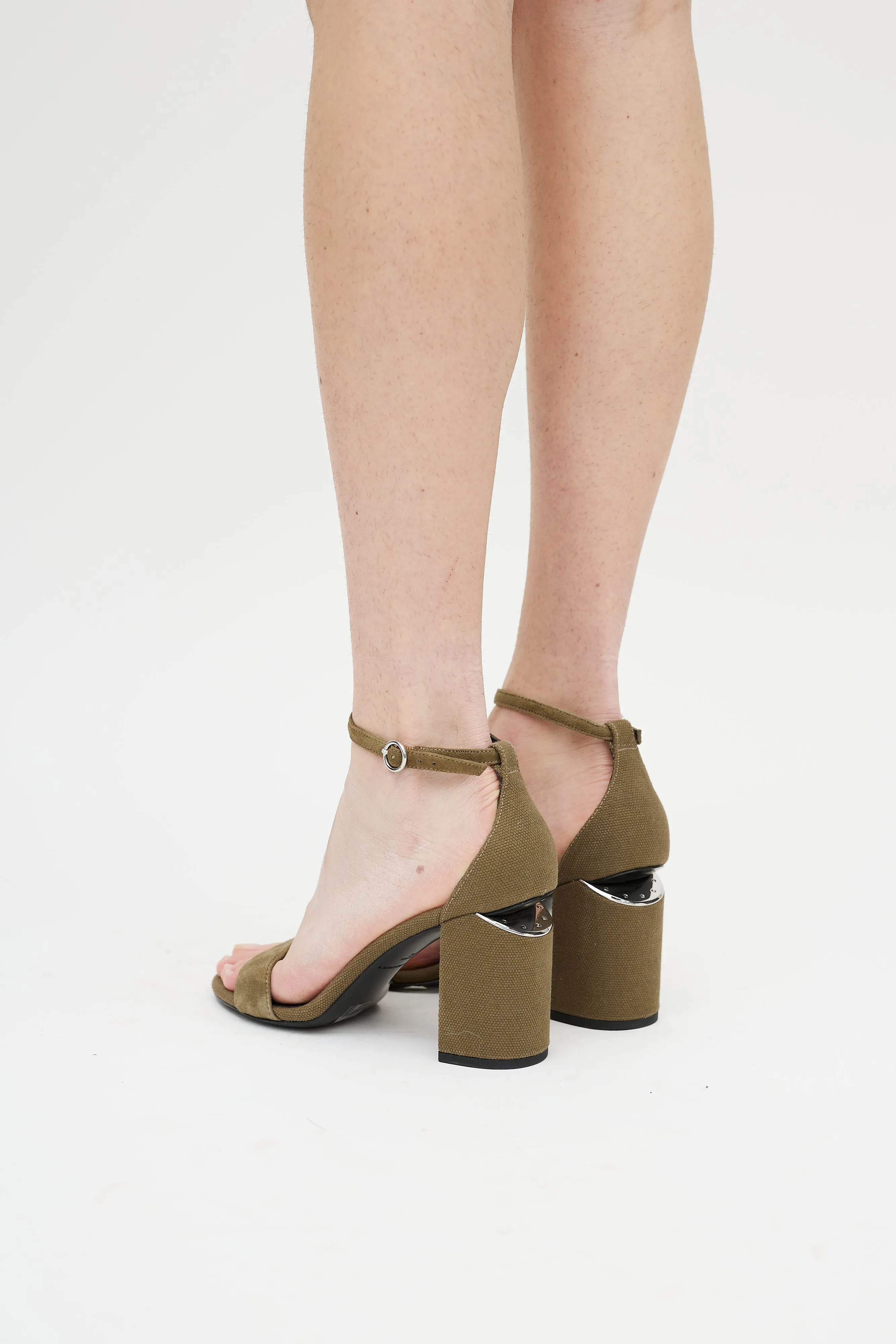 Green Cut Out Sandal