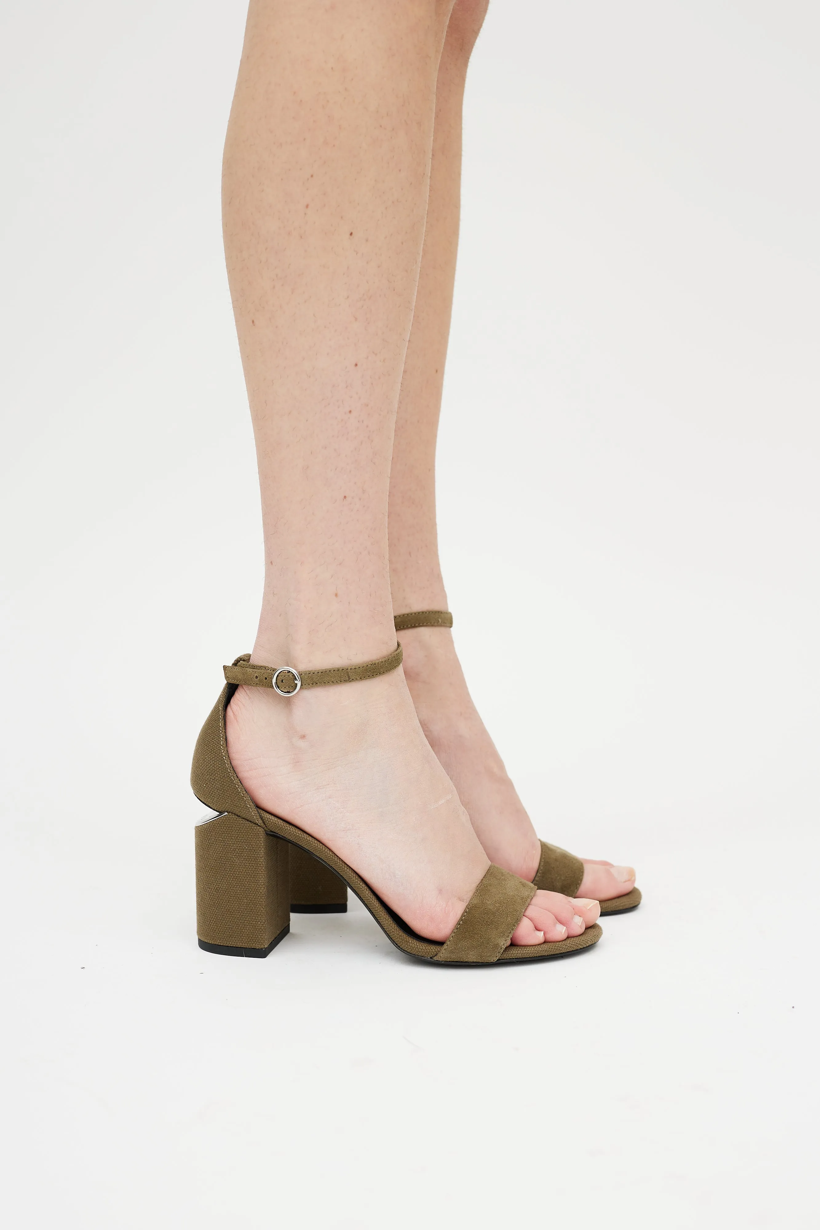 Green Cut Out Sandal