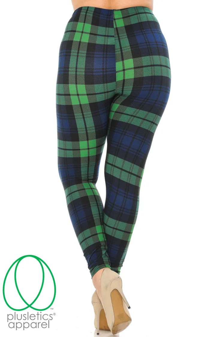 Green Plaid Leggings