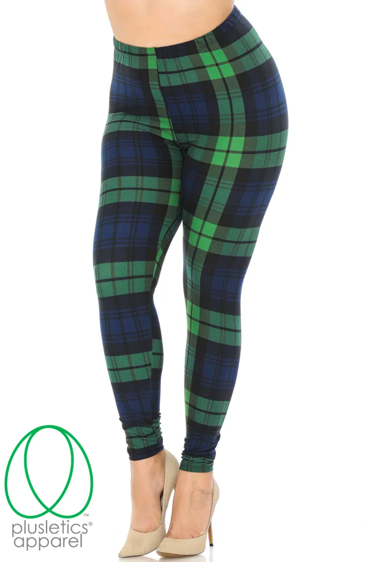 Green Plaid Leggings