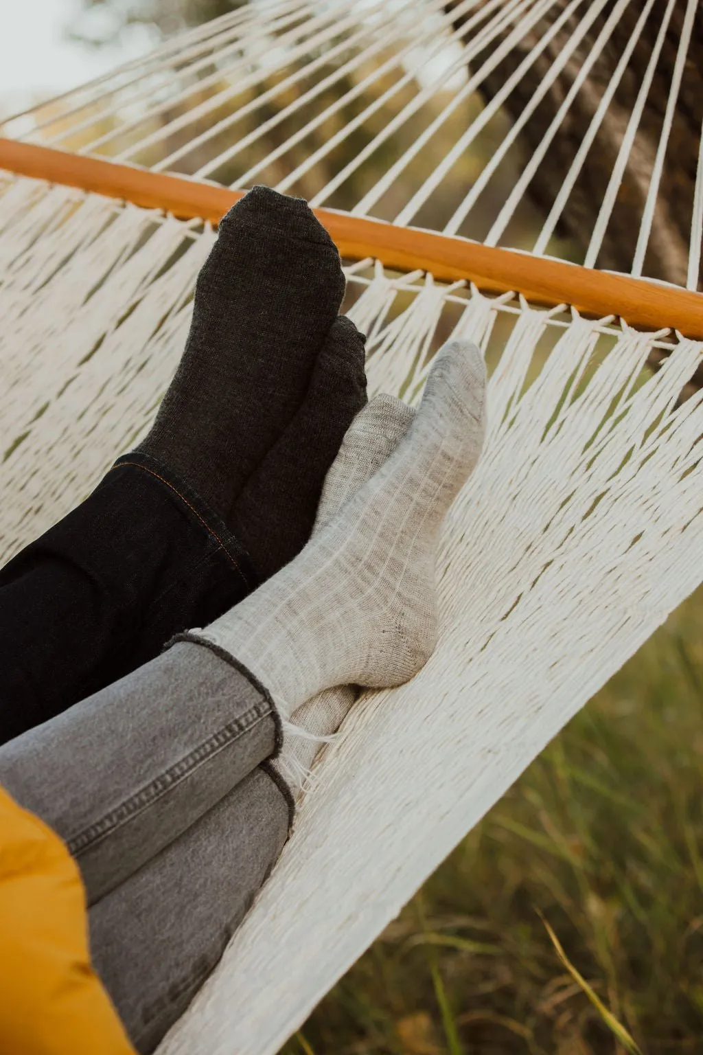 Grey Alpaca Socks: Large