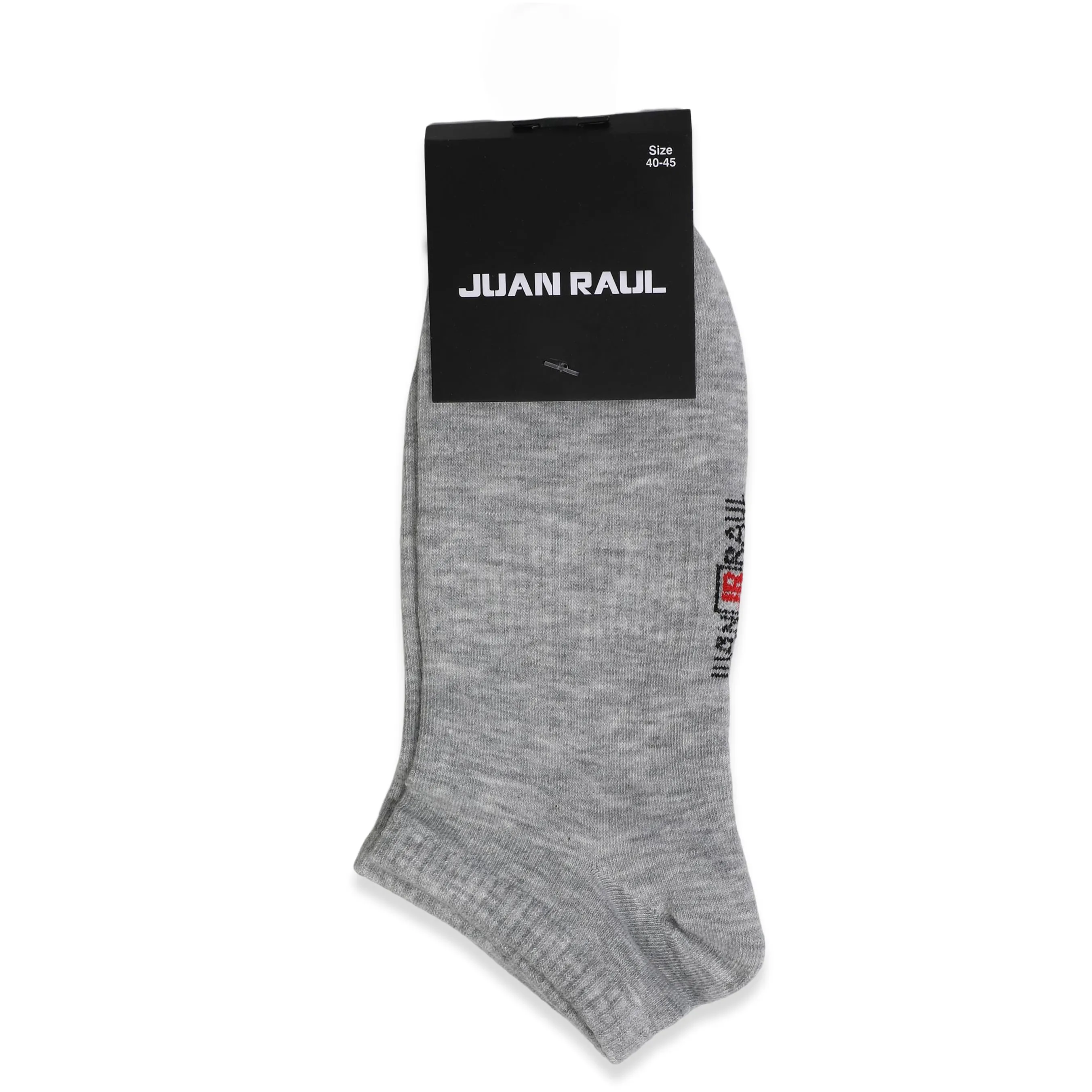 Grey Ankle Socks With Unique Design