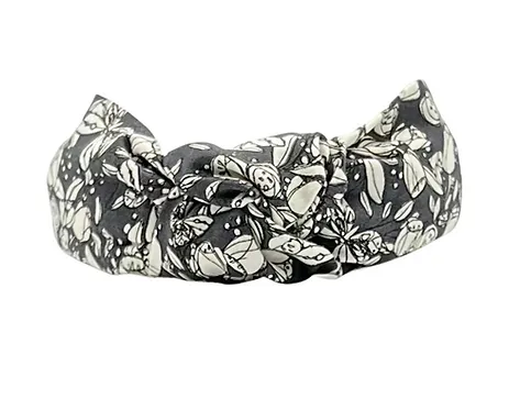 Grey Floral Headband