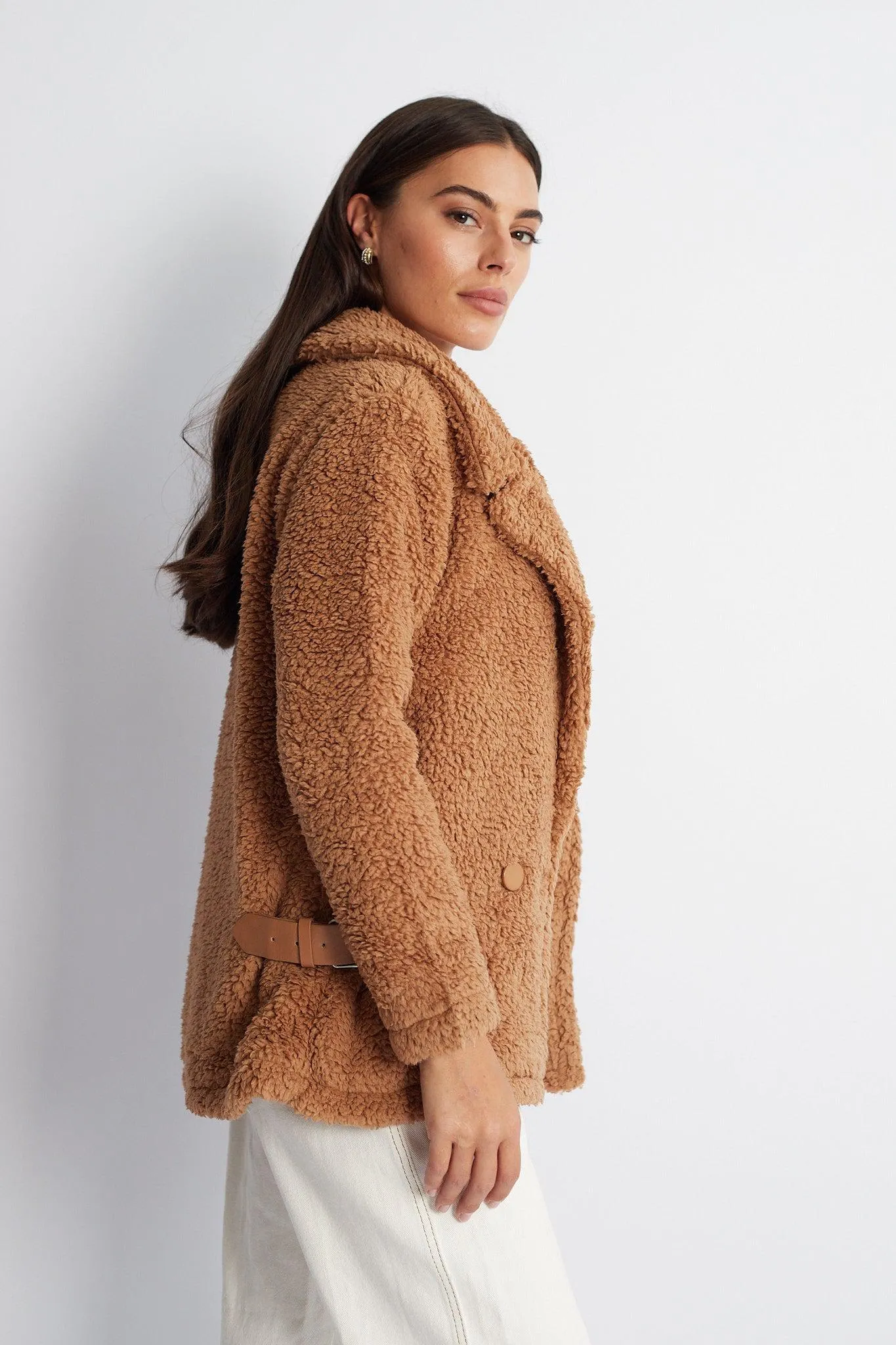 Grizelda Teddy Jacket - Tan