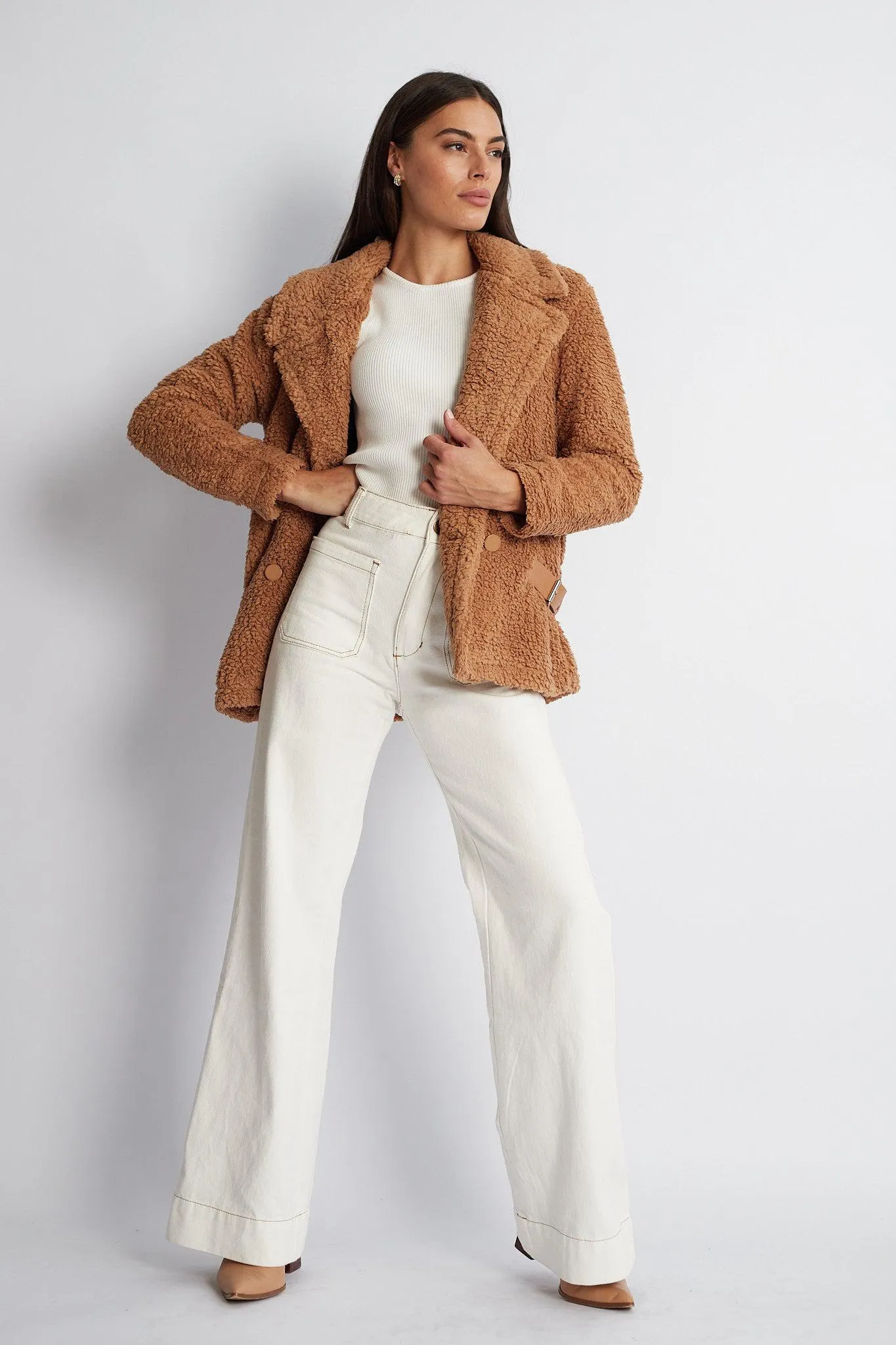 Grizelda Teddy Jacket - Tan