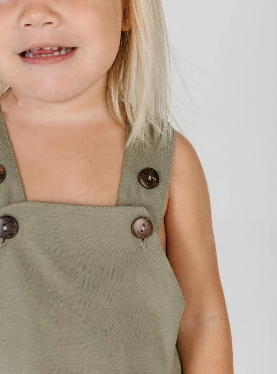 Grow with Me Romper in Olive