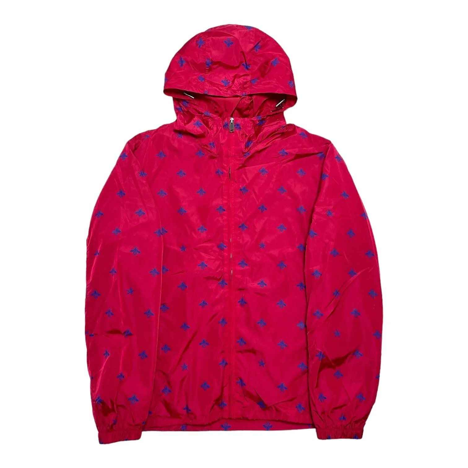 Gucci Bee and Star Print Windbreaker Jacket Red