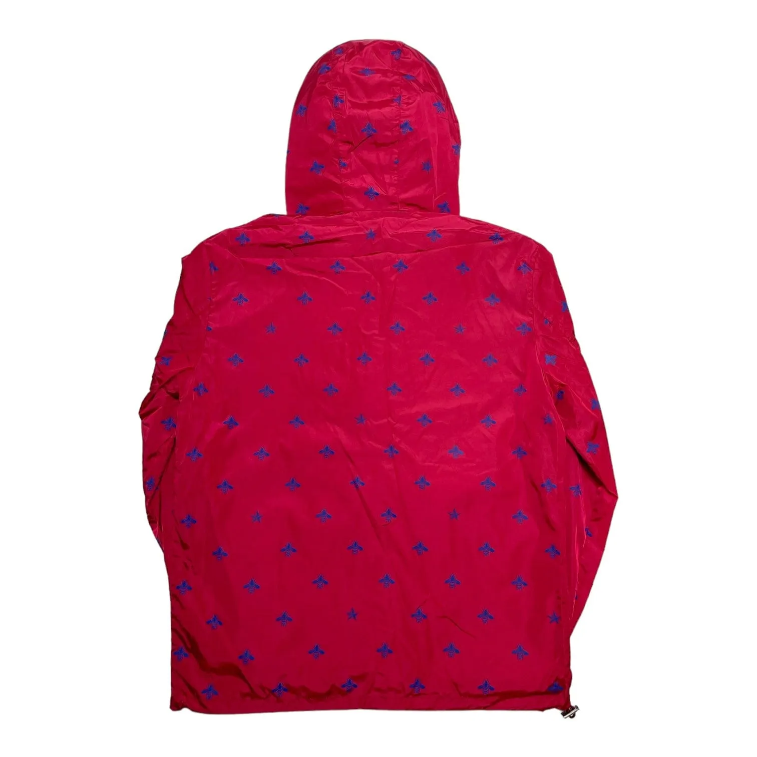 Gucci Bee and Star Print Windbreaker Jacket Red