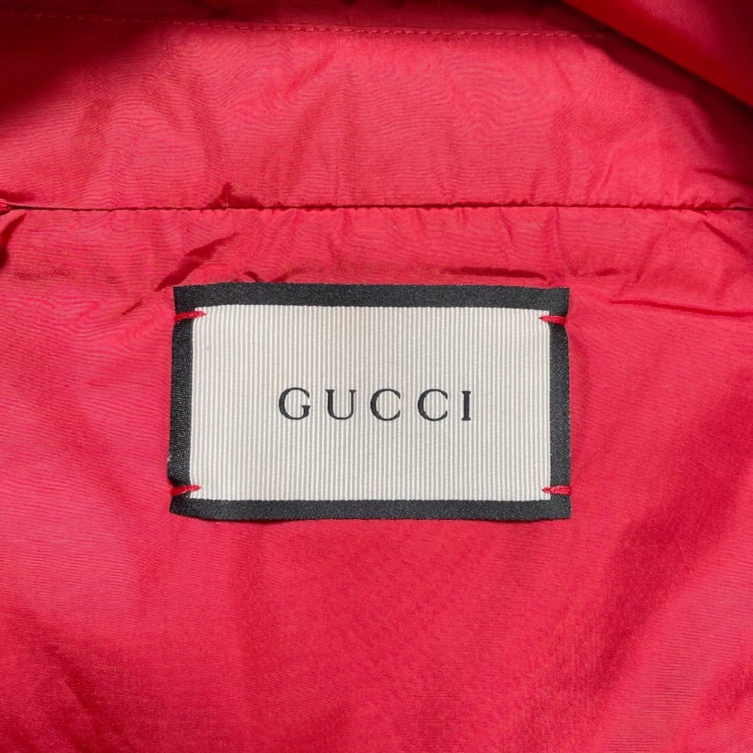 Gucci Bee and Star Print Windbreaker Jacket Red