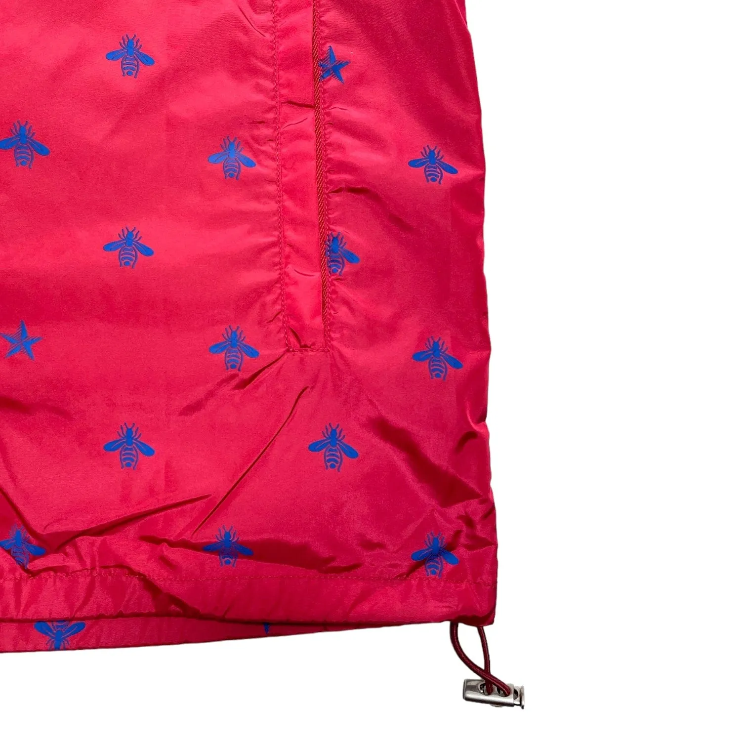 Gucci Bee and Star Print Windbreaker Jacket Red