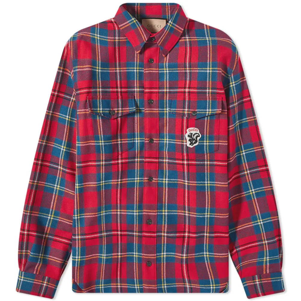 Gucci Checked Logo Flannel Shirt