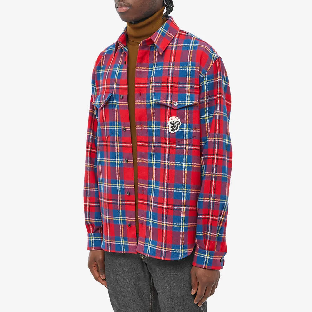 Gucci Checked Logo Flannel Shirt