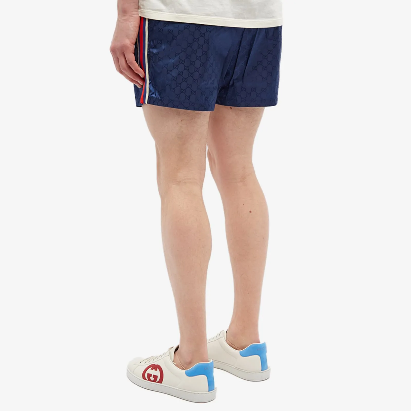 Gucci Gg Jaquard Swim Shorts, Navy