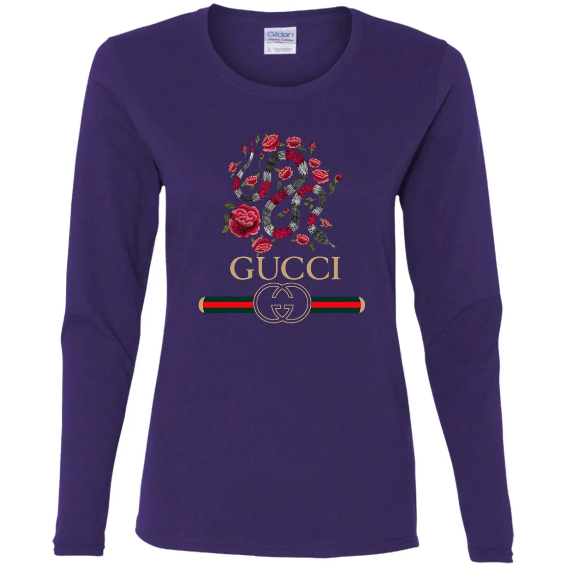 Gucci Logo Snake T-shirt Women Long Sleeve Shirt