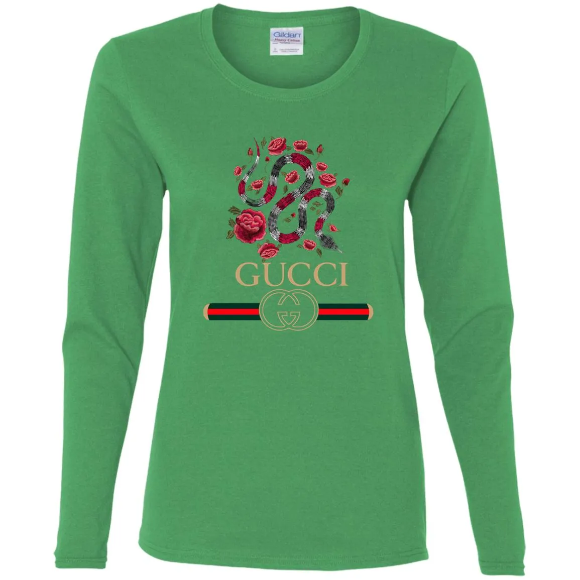 Gucci Logo Snake T-shirt Women Long Sleeve Shirt