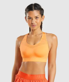 Gymshark Open Back Sports Bra - Apricot Orange