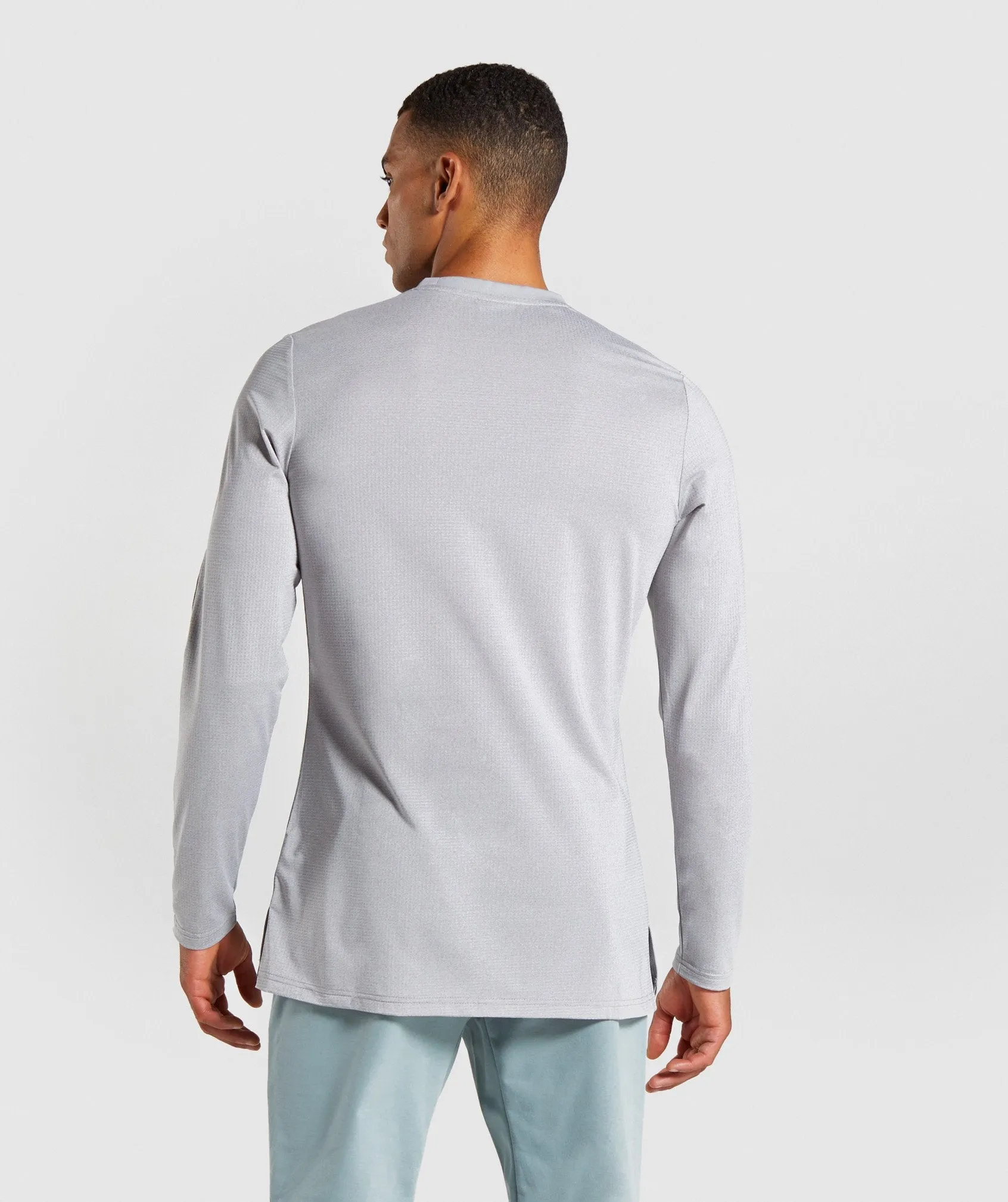 Gymshark Raid Long Sleeve T-Shirt - Light Grey