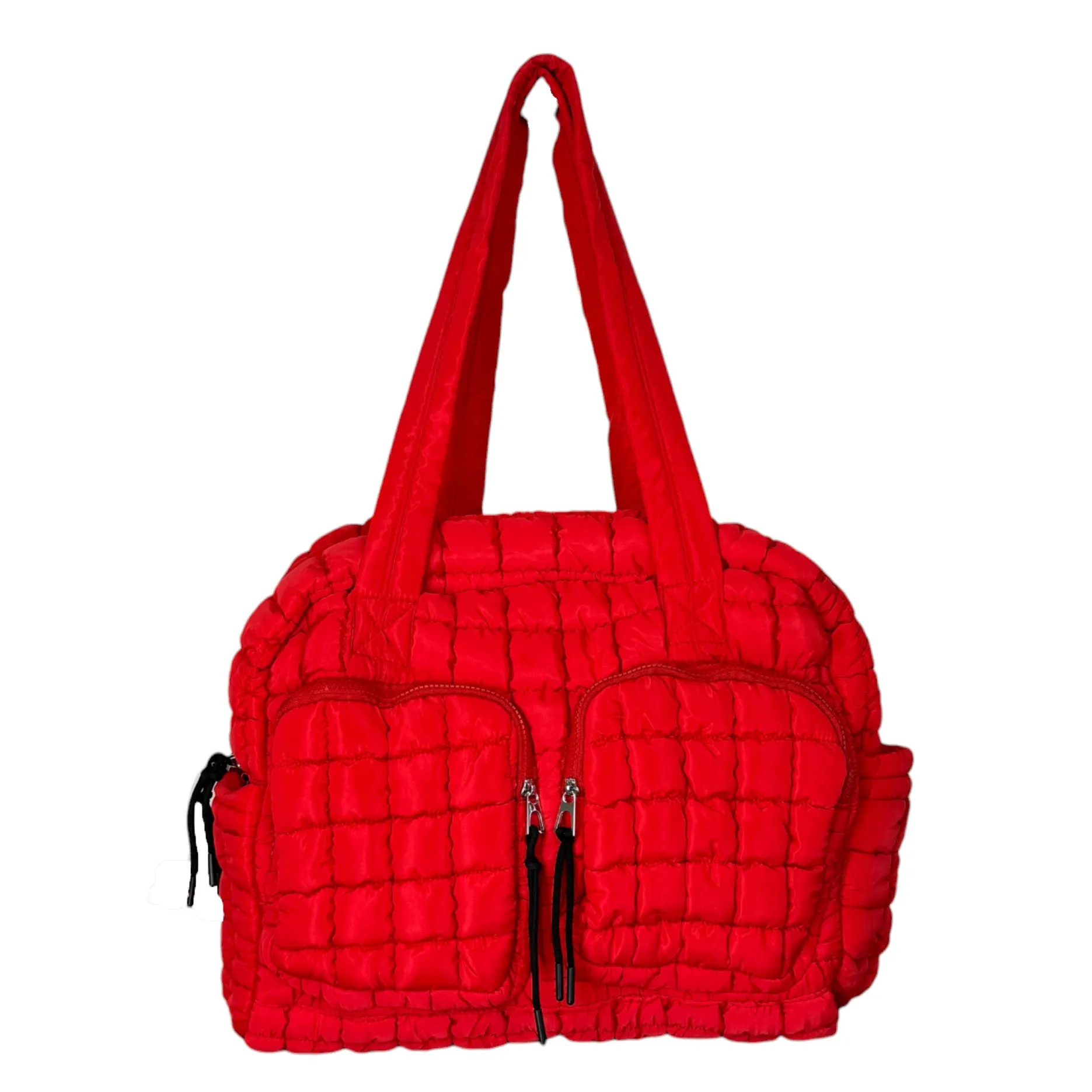 GZ-2646 Puffer Quilted Travel Bag Red