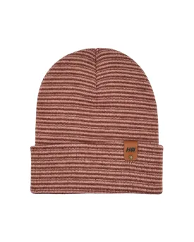 HAAKWEAR Traditional Contrast Cuffed Beanie / Hat - Burgundy / Pink, Made in USA