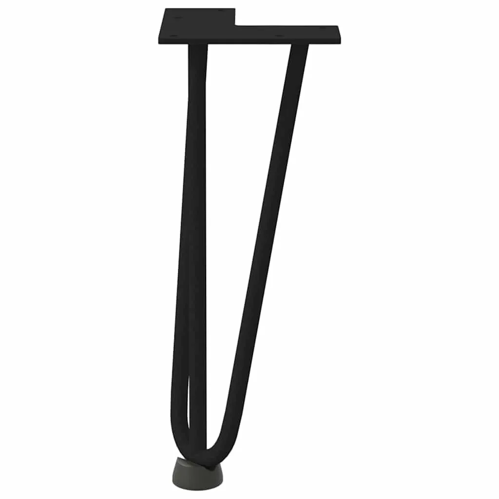 Hairpin Table Legs 4 pcs Black 30 cm Solid Steel