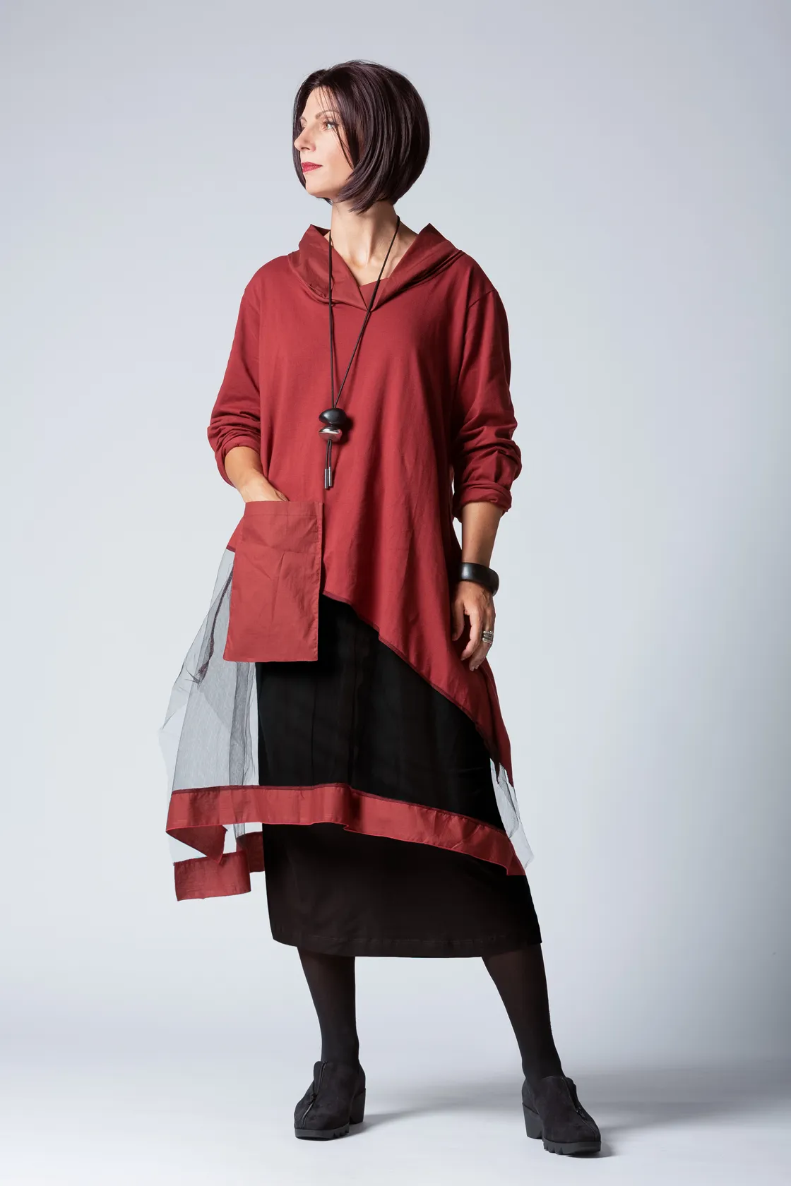 Hakuba Tunic in Cranberry Tokyo