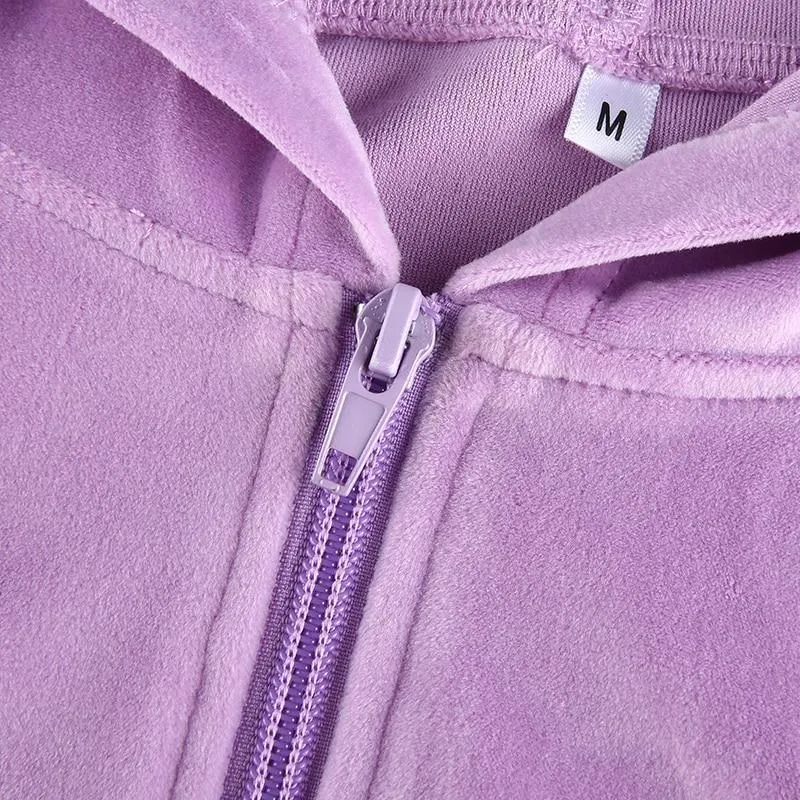 Half Zip Crop Hoodie