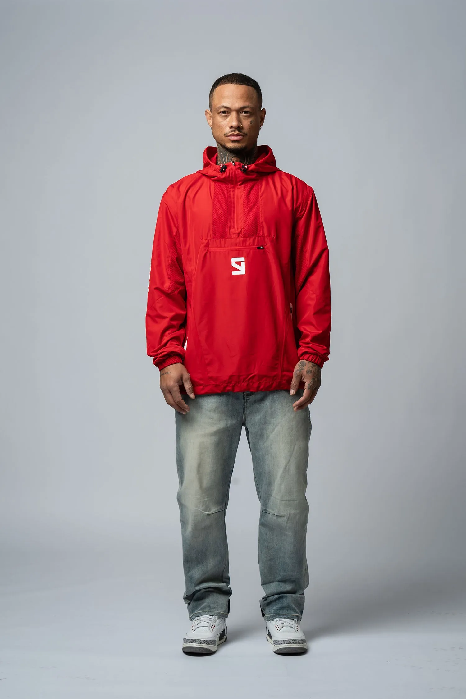 Half Zip Windbreaker Jacket