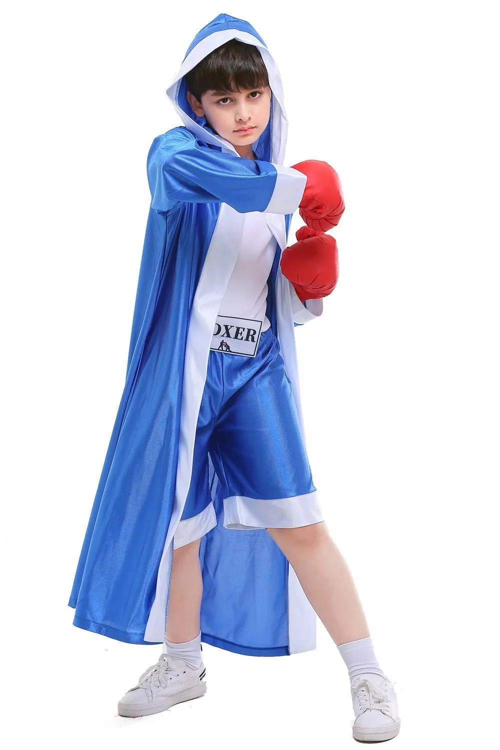 Halloween Child Boys Champion Boxer Uniform Costume Sportswearing