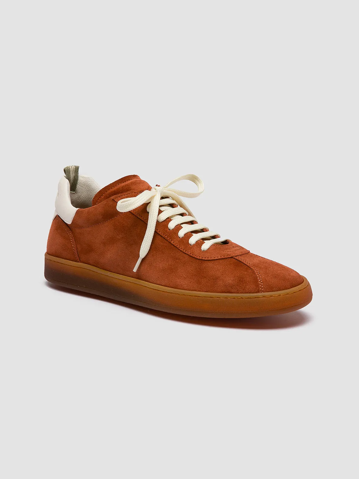 HALO 001 - Red Leather and Suede Low Top Sneakers