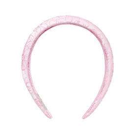 Halo Headband in Pink Embroidery