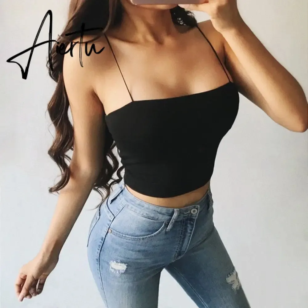 Halter Sexy Strapless Tank Tops Black Sleeveless Wrap Short Crop Tops For Women Summer Top Fashion Ruched Tube Tanks Cropped Top