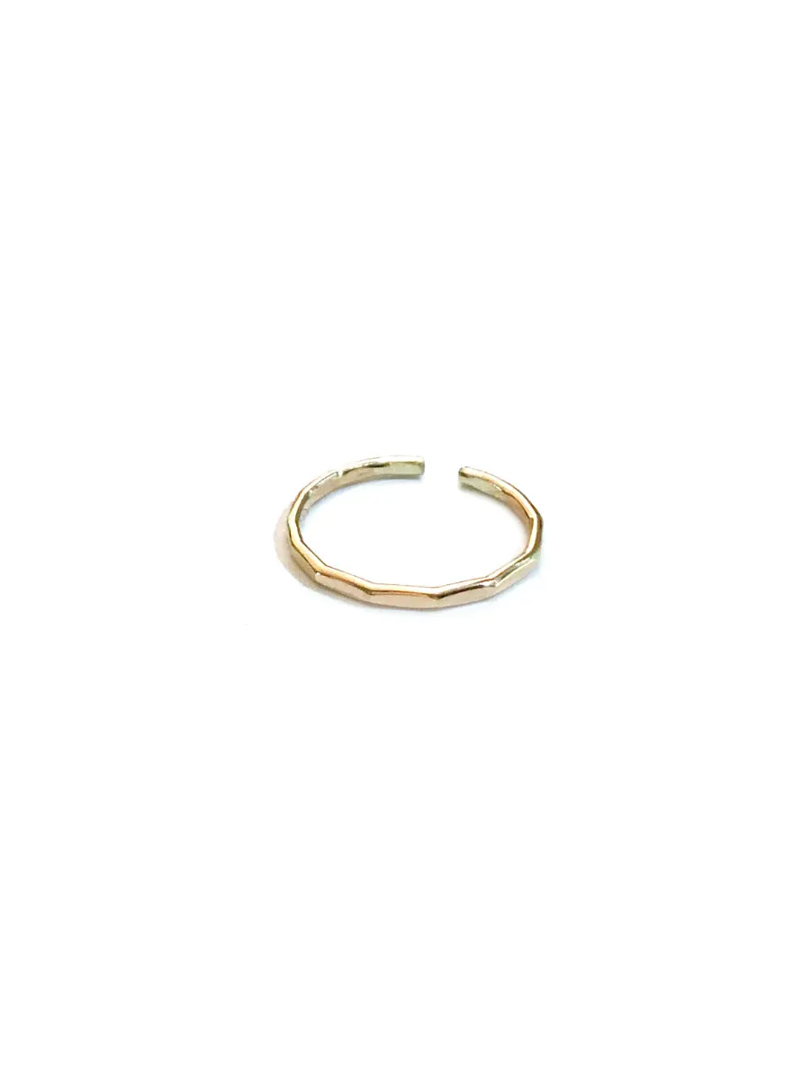 Hammered Gold Toe Ring