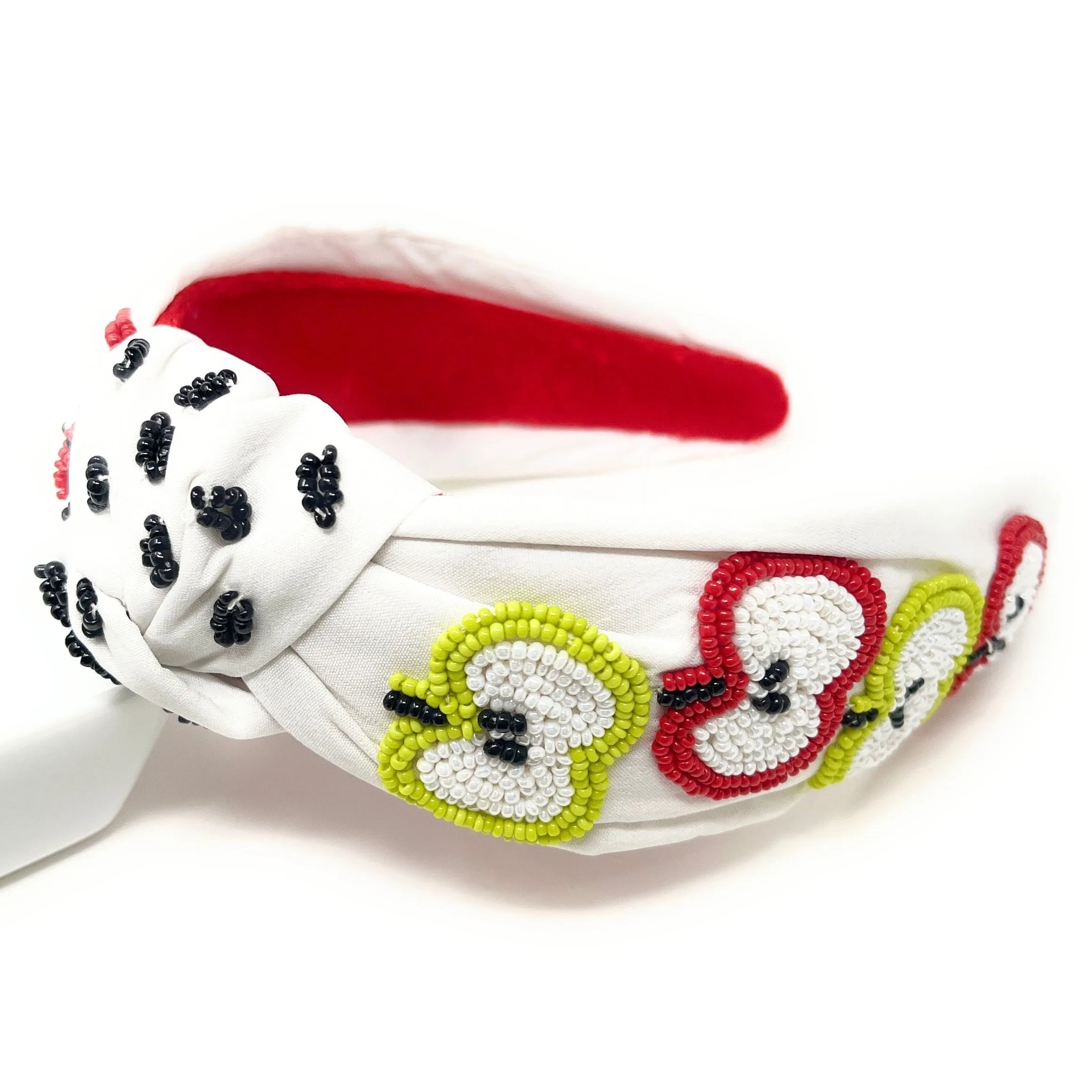 Hand Beaded Apple Knot Headband