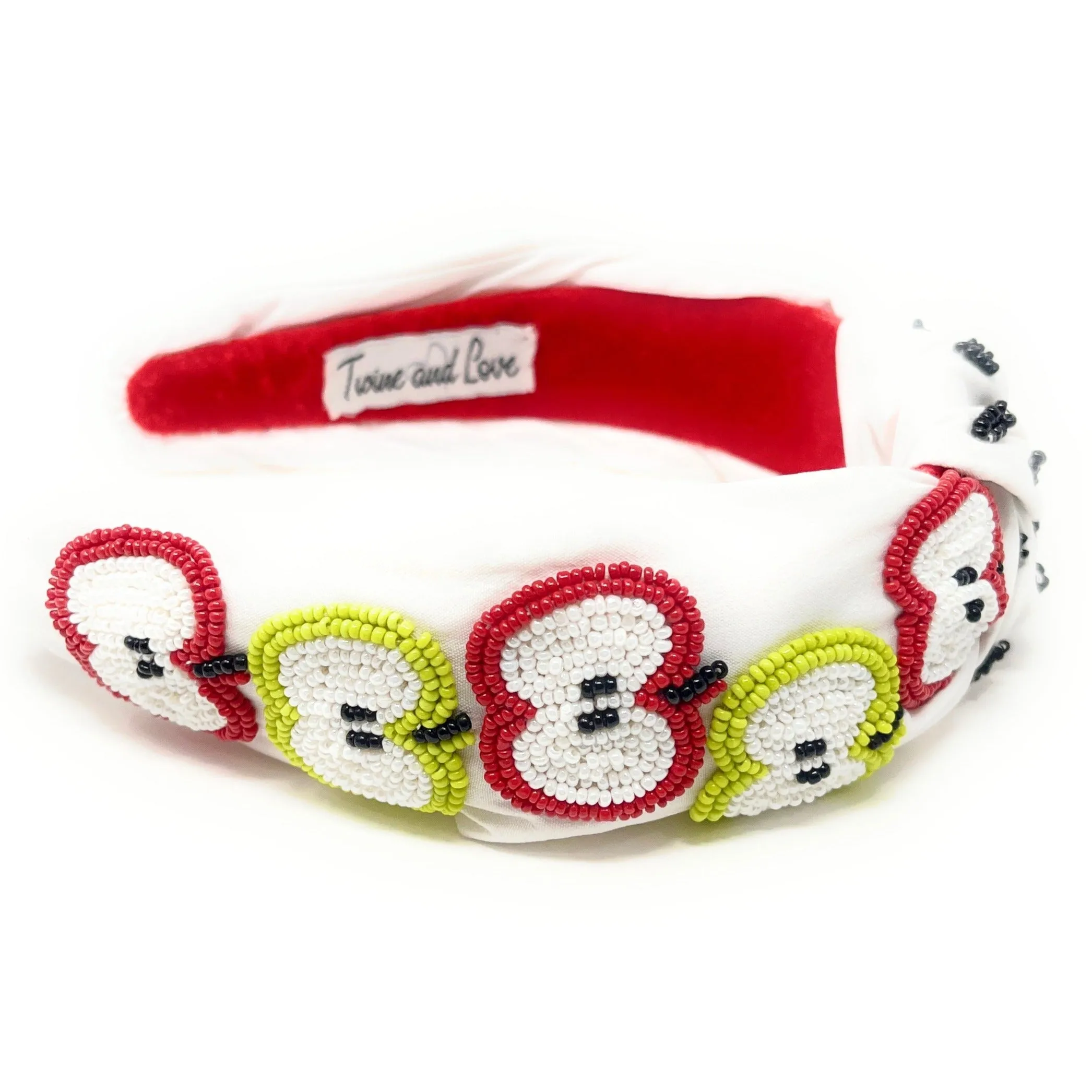 Hand Beaded Apple Knot Headband