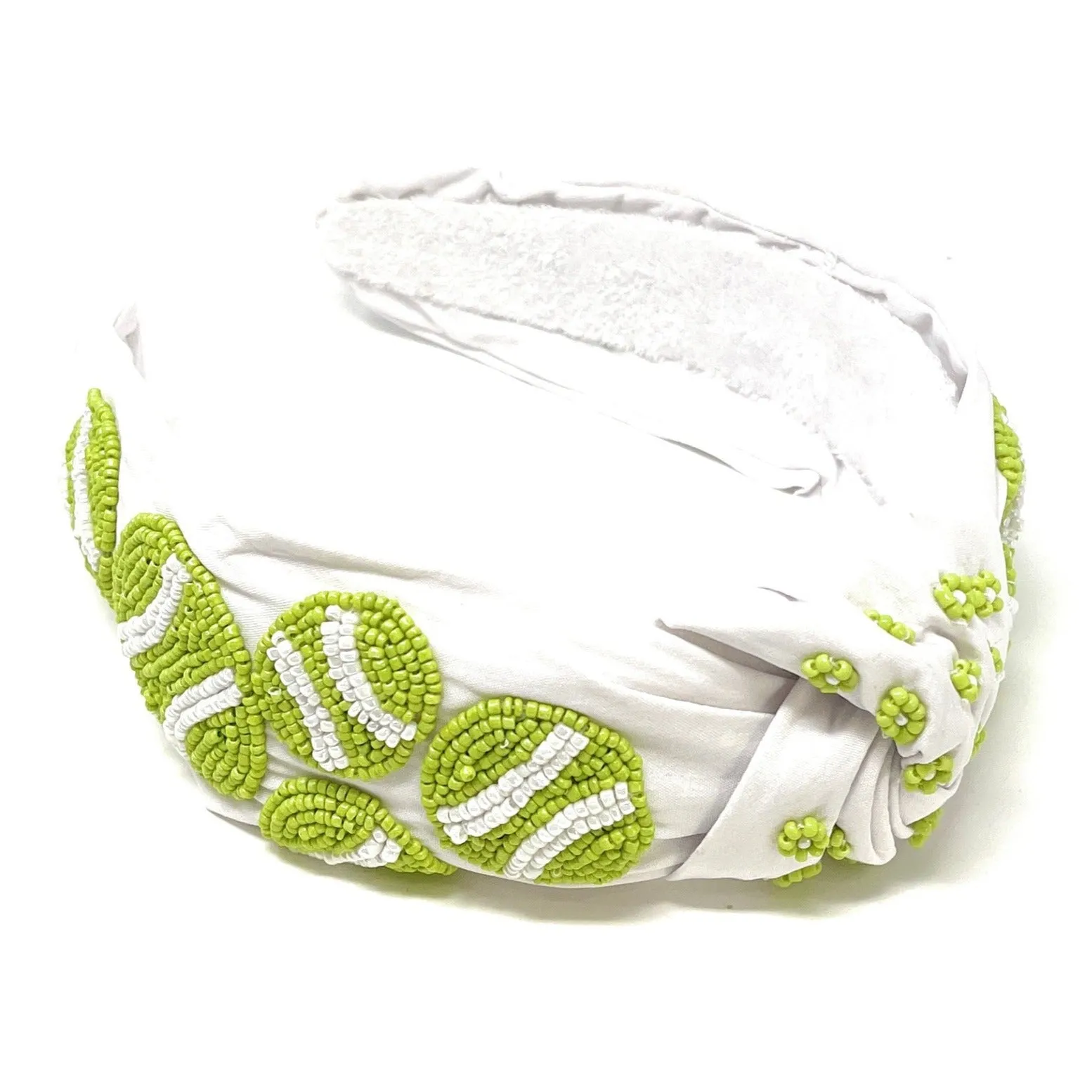 Hand Beaded Tennis Knotted Headband