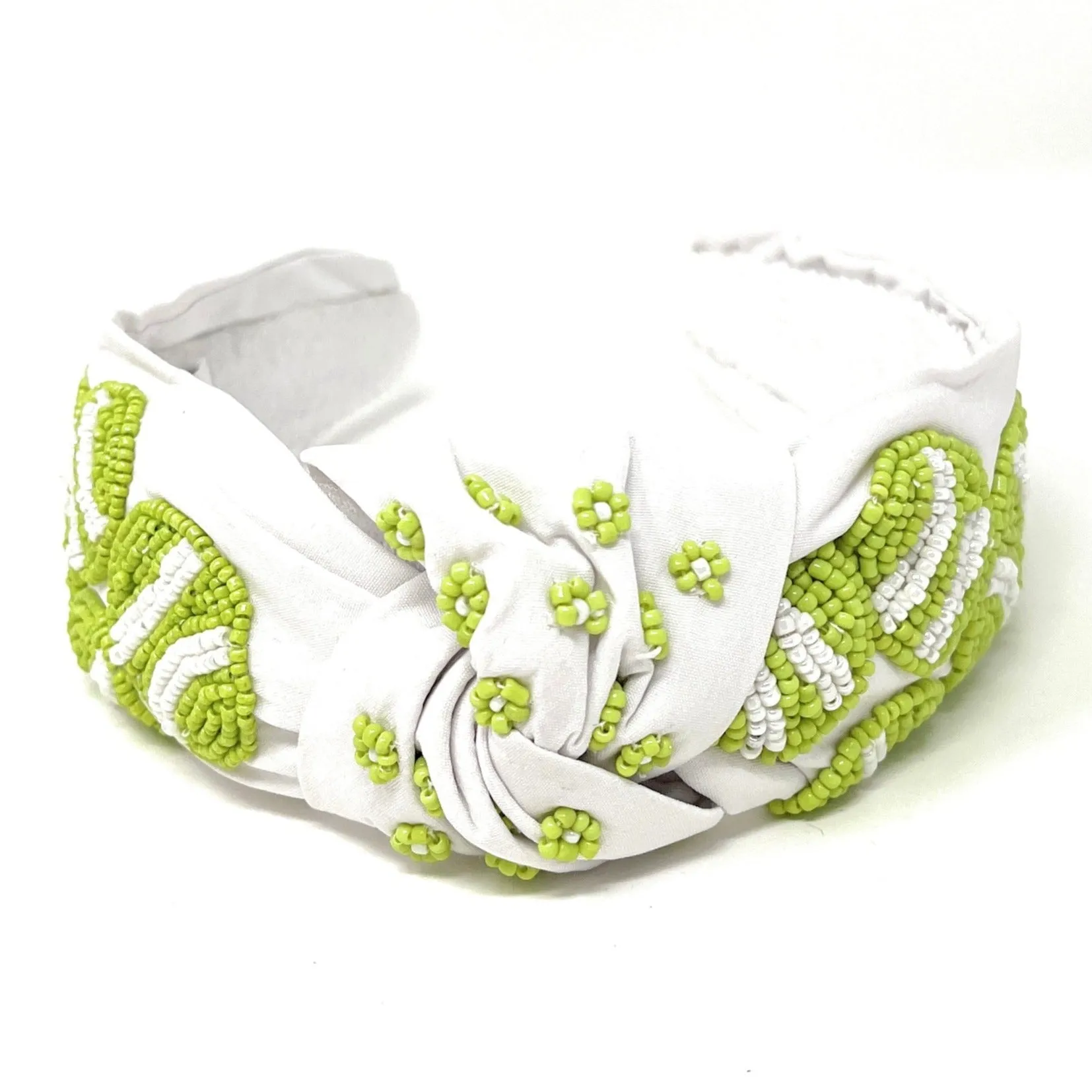 Hand Beaded Tennis Knotted Headband