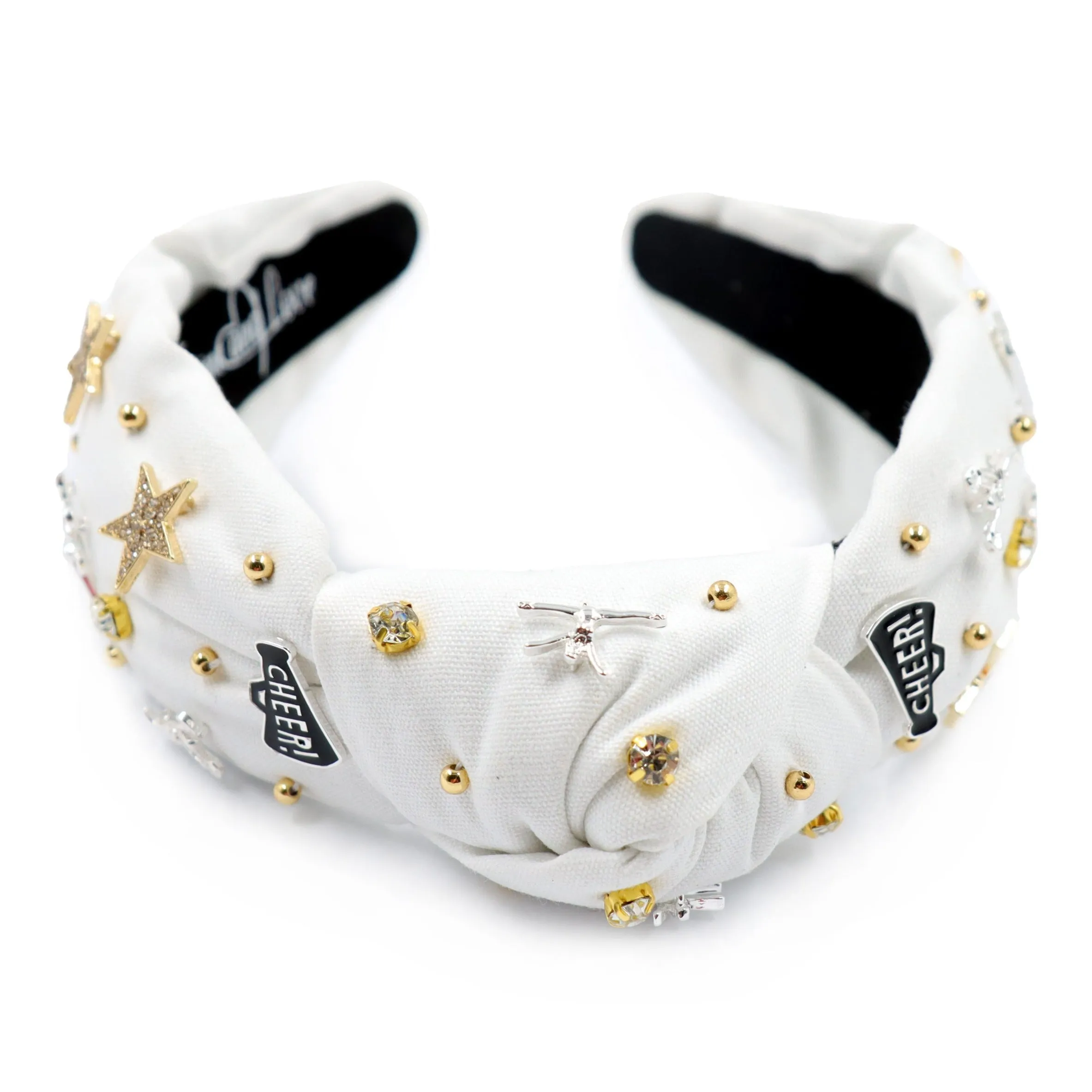 Hand Sewn Cheerleader Jeweled Knot Headband