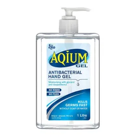 HAND WASH ANTIBACTERIAL SANITIZER GEL AQIUM 1 LITRE x 1