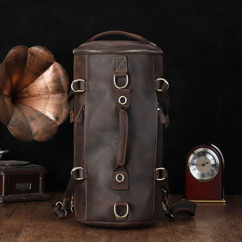 Handmade Vintage Leather Backpack Travel Backpack Messenger Bag Sling Bag