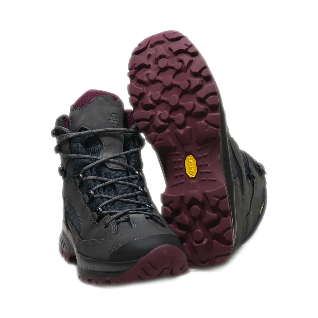 Hanwag Hiking Boots Nubuck Grey Colour For Women