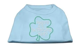 Happy St. Patrick's Day Rhinestone Shirts Baby Blue XL (16)