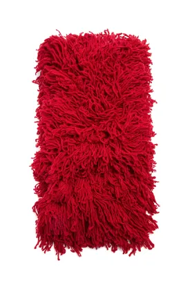 Hargreaves Knit Scarf in Scarlet Red Virgin Wool Cashmere Silk