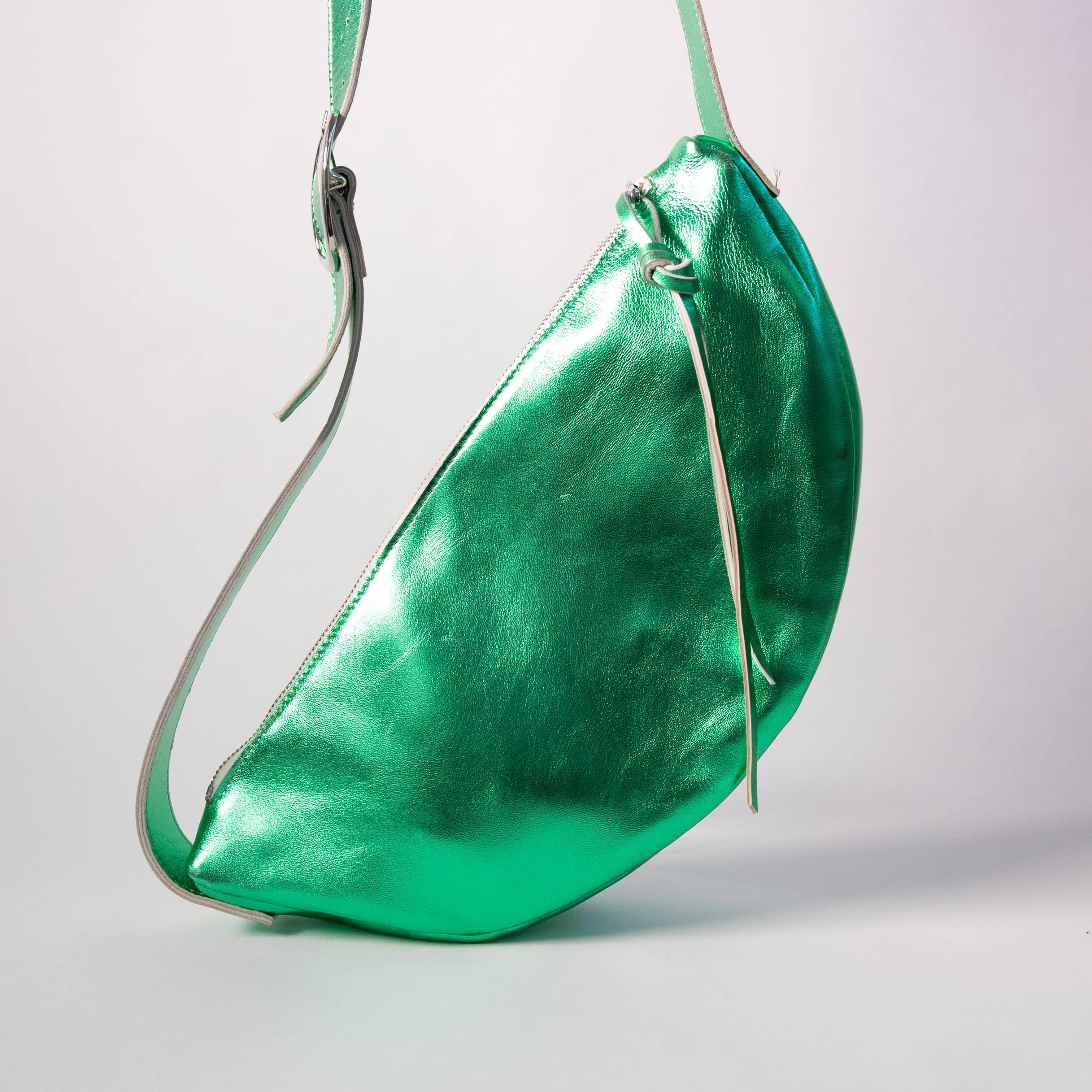 Harpers Emporium Luna Crossbody Bag in Metallic Green