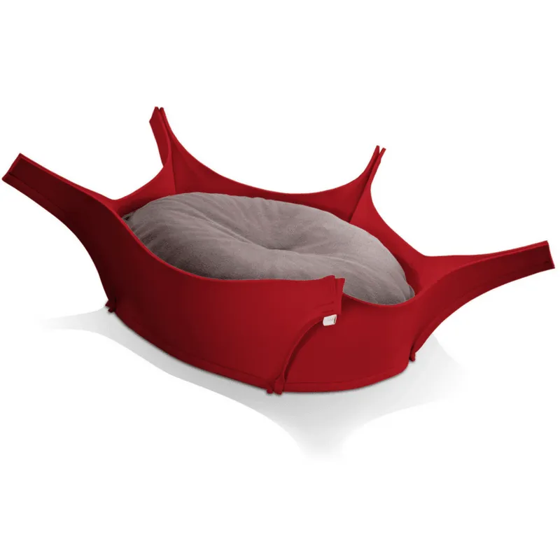 Harry Orthopedic Pet Bed - Red Felt