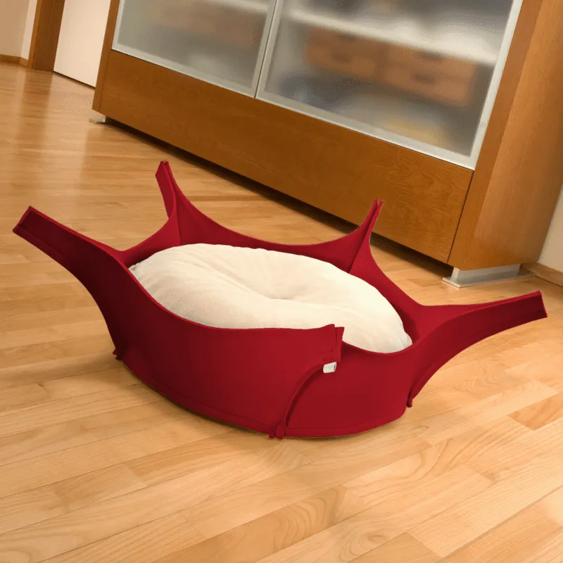 Harry Orthopedic Pet Bed - Red Felt