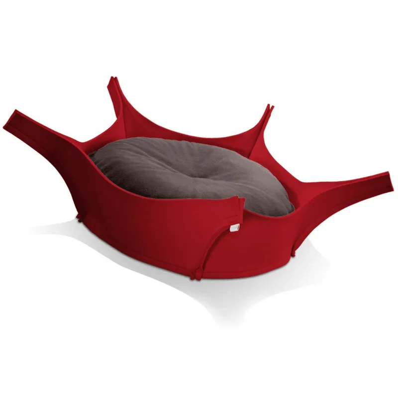 Harry Orthopedic Pet Bed - Red Felt