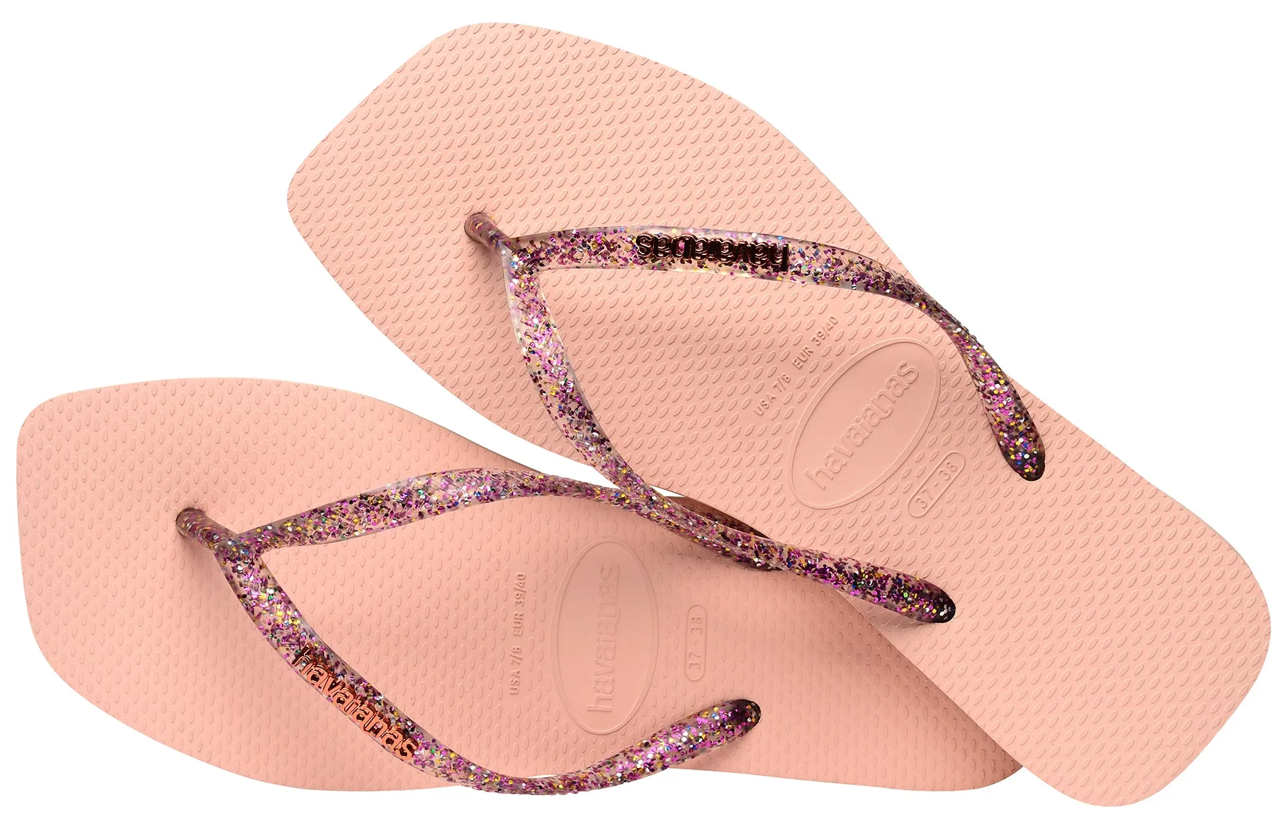 Havaianas Square Metallic In Rose For Women