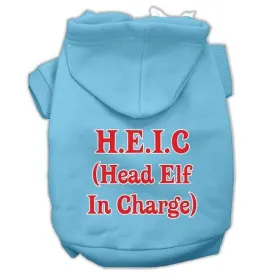 Head Elf In Charge Screen Print Pet Hoodies Baby Blue Size Lg (14)